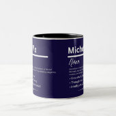 Michelle, Girl Personalized Name Definition Mug Tweekleurige Koffiemok (Center)