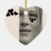 Michelle Heart Herz Keramisch Ornament (Voorkant)