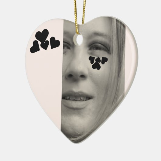 Michelle Heart Herz Keramisch Ornament (Links)