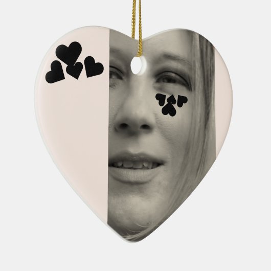Michelle Heart Herz Keramisch Ornament (Rechts)