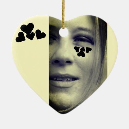 Michelle Heart Herz Keramisch Ornament (Achterkant)