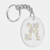 Michelle letter M meisjes naam sleutelhanger (Voorkant Links)