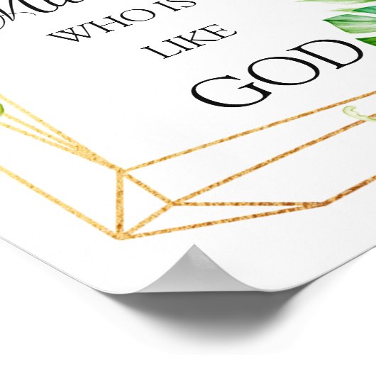 Michelle Naam Betekenis Bloemrijke Frame Tropisch Poster (Hoek)