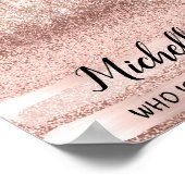 Michelle Naam Betekenis Verjaardag 16e Bruidsroos Poster (Hoek)