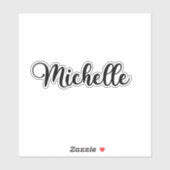 Michelle Naam - Handgeschreven kalligrafie Sticker (Vel)