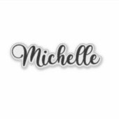 Michelle Naam - Handgeschreven kalligrafie Sticker (Voorkant)