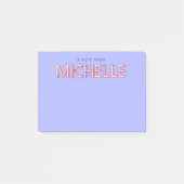 Michelle-naam in gloeiend neonlicht nieuwigheid post-it® notes (Voorkant)