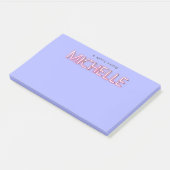 Michelle-naam in gloeiend neonlicht nieuwigheid post-it® notes (Schuin)