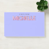 Michelle-naam in gloeiend neonlicht nieuwigheid post-it® notes (Kantoor)