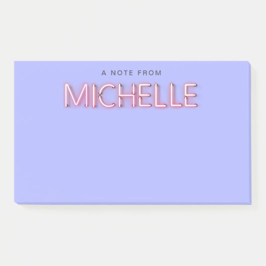 Michelle-naam in gloeiend neonlicht nieuwigheid post-it® notes (Voorkant)