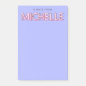 Michelle-naam in gloeiend neonlicht nieuwigheid post-it® notes (Voorkant)