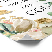 Michelle Name Betekenis Florals Bridal Birthday Poster (Hoek)