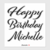 Michelle Name Vorname black Sticker Geburtstag (Vel)
