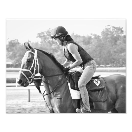 Michelle Nihei op de openingsdag in Saratoga Foto Afdruk (Voorkant)