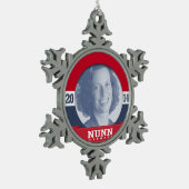 MICHELLE NUNN CAMPAIGN TIN SNEEUWVLOK ORNAMENT (Links)