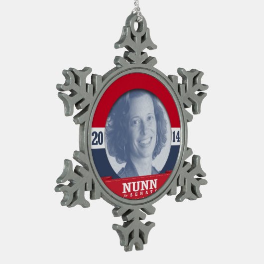 MICHELLE NUNN CAMPAIGN TIN SNEEUWVLOK ORNAMENT (Links)