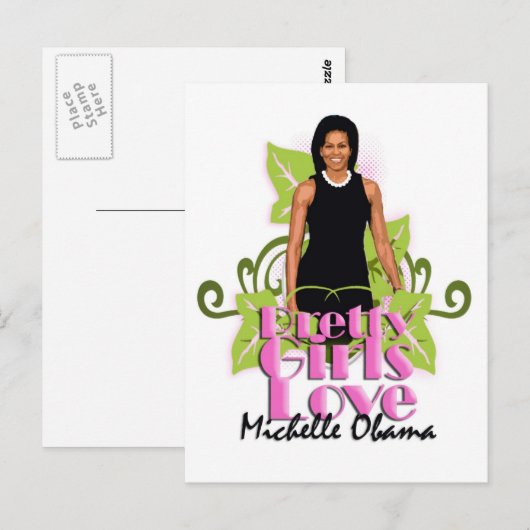 Michelle O Briefkaart " meisjesliefde" (Voorkant / Achterkant)