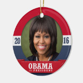 MICHELLE OBAMA 2016 KERAMISCH ORNAMENT (Links)
