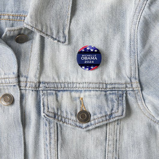 Michelle OBAMA 2024 Campaign Button (In situ)