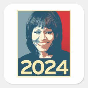 Michelle Obama 2024 Vierkante Sticker