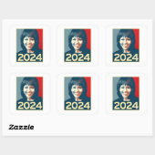 Michelle Obama 2024 Vierkante Sticker (Vel)
