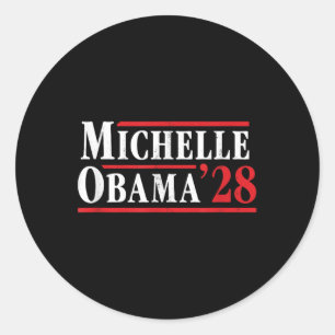 Michelle Obama 2028 - Verkiezingscampagne Ronde Sticker