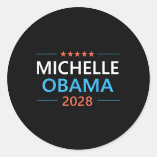 Michelle Obama 2028 voor President-Democraten Ronde Sticker