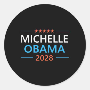 Michelle Obama 2028 voor President-Democraten Ronde Sticker