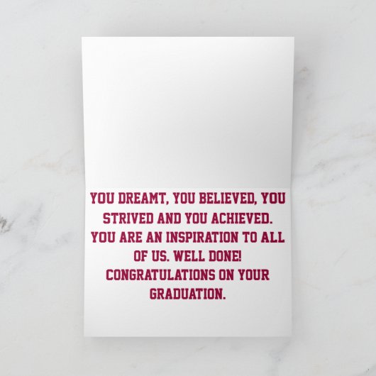 Michelle Obama - Afstuderen Kaart (Binnen)