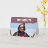 Michelle Obama - Afstuderen Kaart (Gele Bloem)