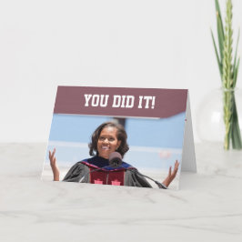 Michelle Obama - Afstuderen Kaart