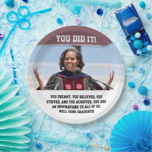 Michelle Obama - Afstuderen Papier Bord YDI (Feest)