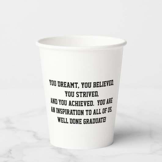 Michelle Obama - Afstuderen papieren beker (Achterkant)