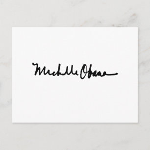 MICHELLE OBAMA AUTOGRAPH -.png Briefkaart