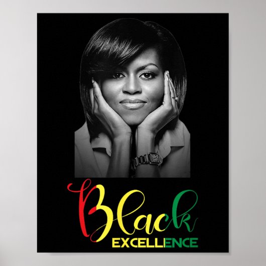 Michelle Obama Black Excellence Black History Mont Poster (Voorkant)