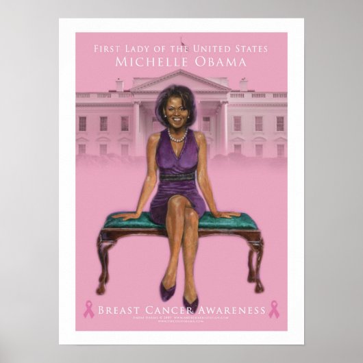 Michelle Obama-Breast Cancer Awareness 15 x 20 Poster (Voorkant)