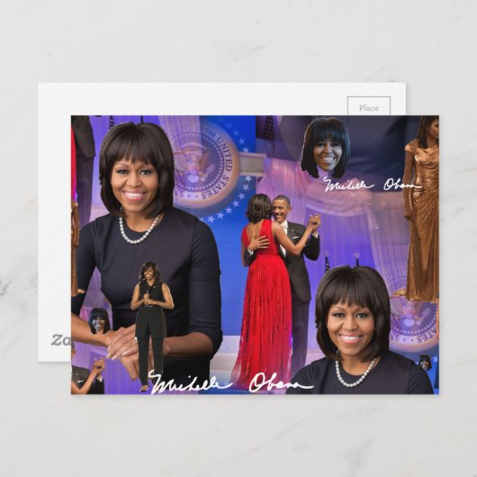 Michelle Obama Briefkaart (Voorkant / Achterkant)