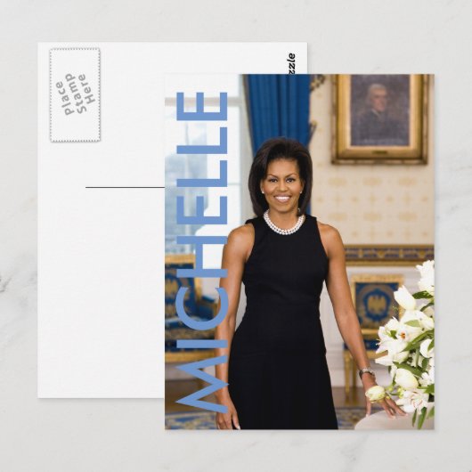 Michelle Obama Briefkaart (Voorkant / Achterkant)