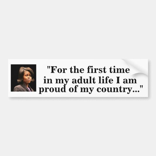 Michelle Obama Bumpersticker (Voorkant)