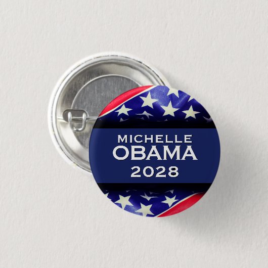 Michelle OBAMA Button 2028 (Voorkant /achterkant)