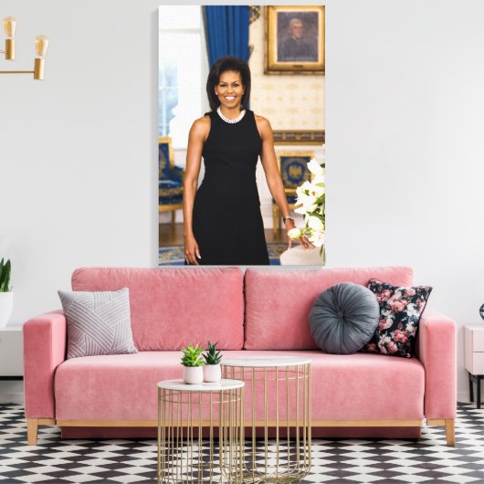 Michelle Obama Canvas Print (Insitu (Woonkamer))