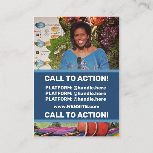 Michelle Obama Climate Change Biodiversity Quote Visitekaartje (Achterkant)