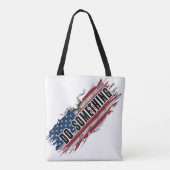 MICHELLE OBAMA: "DOE IETS" CANVAS TAS (Achterkant)