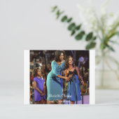 Michelle Obama en Daughters Briefkaart (Staand voorkant)