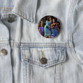 Michelle Obama en Daughters Ronde Button 5,7 Cm (In situ)