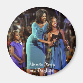 Michelle Obama en dochters Magneet