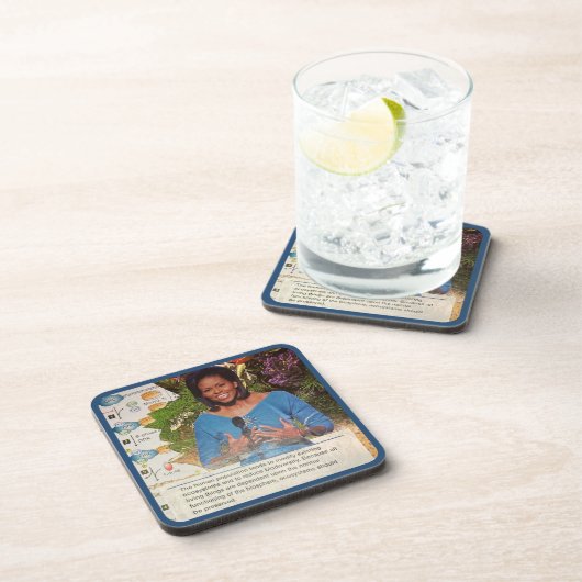 Michelle Obama Environmental Social Justice Boss Bier Onderzetter (Rechterzijde)