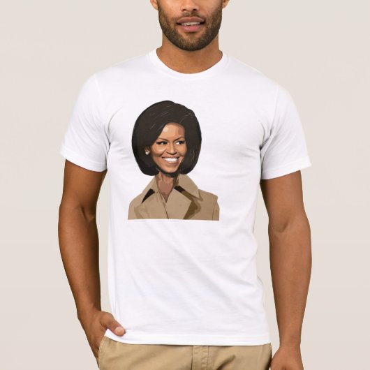  Michelle Obama Face T-shirt (Voorkant)