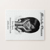 MICHELLE OBAMA FIRST BLACK FIRST LADY poster Jigsa Legpuzzel (Horizontaal)