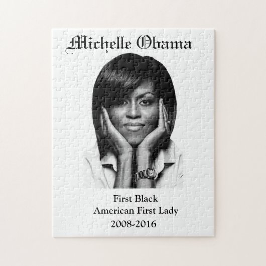 MICHELLE OBAMA FIRST BLACK FIRST LADY poster Jigsa Legpuzzel (Verticaal)